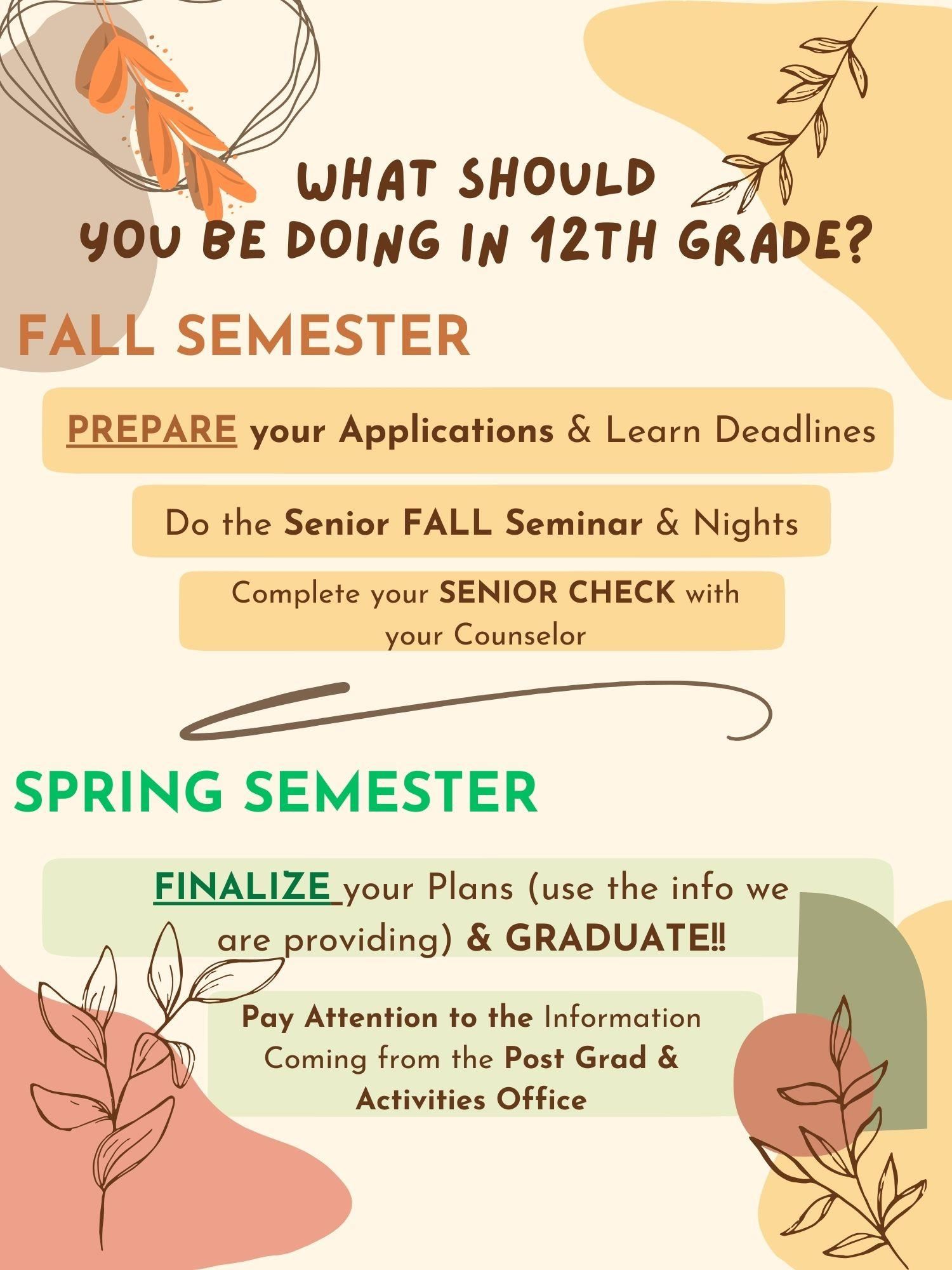 12th Grade To Do
